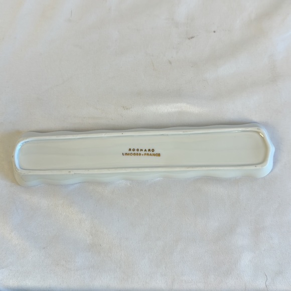 Limoges France Porcelain Butterflies Slender Rectangular Tray - Picture 5 of 10